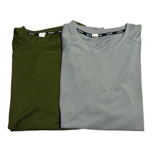 BOYZN Men's Size L (USA) Athletic T-Shirts – Olive Green & Gray – Reflective Str